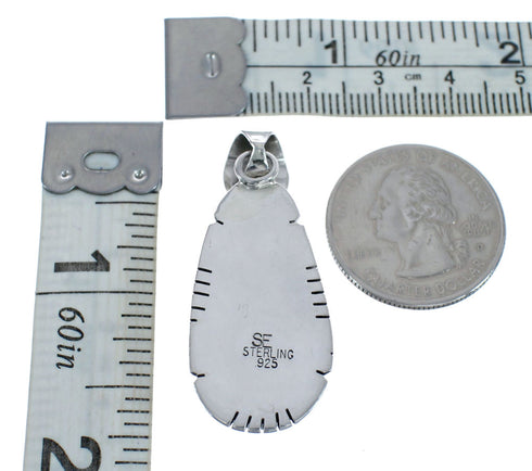 Native American Navajo Genuine Turquoise Sterling Silver Pendant JX126536